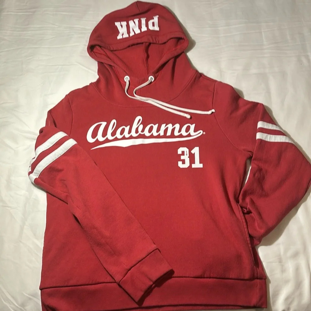 PINK Victoria's Secret Red "Alabama 31" Hooded Sweatshirt